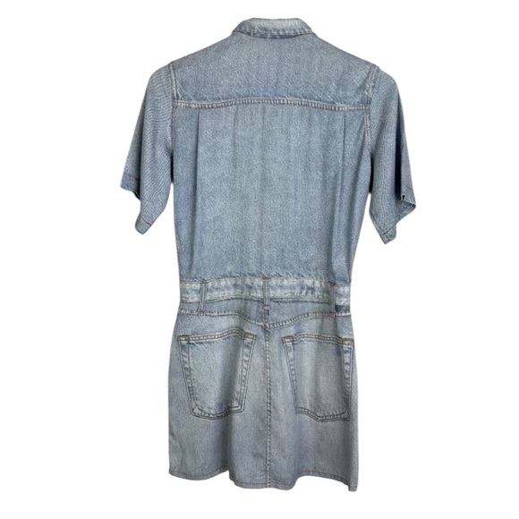 Rag and bone  XS Miramar Tulip Dress Light Wash Tencel Denim Look - Picture 6 of 14